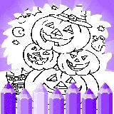 Kid Halloween Coloring Pages
